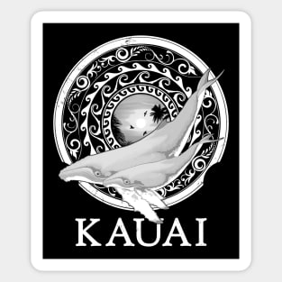 Humpback whales Shield of Kauai Sticker